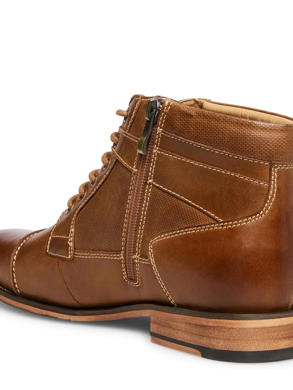 Steve Madden Men's Brown Leather Chukka Lace-Up Boot